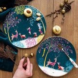 Portmeirion Sara Miller Woodland Tales Serving Plate - Deer & Robin - Cook N Dine