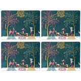 Portmeirion Sara Miller Woodland Tales Large Deer & Robin Placemats , Set of 4 - Cook N Dine