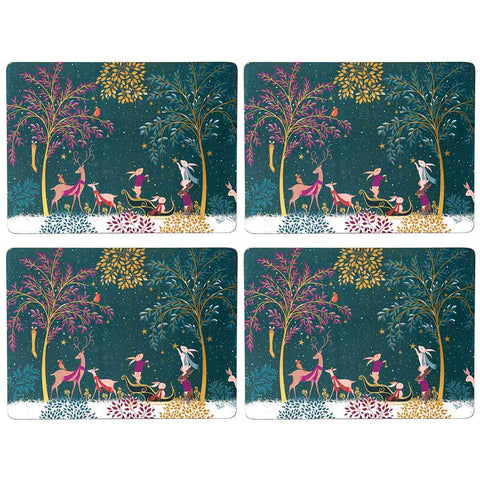 Portmeirion Sara Miller Woodland Tales Large Deer & Robin Placemats , Set of 4