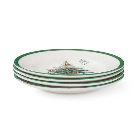 Spode Christmas Tree Soup Plate 23cm, Set of 4