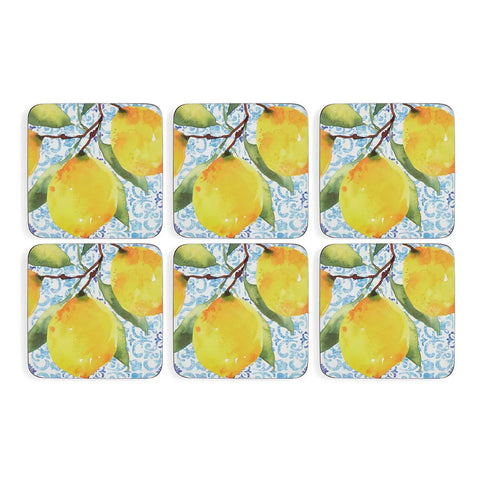 Pimpernel Amalfi Lemons Coasters Set of 6