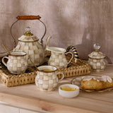 MacKenzie-Childs Mocha Check Creamer - Cook N Dine