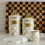 MacKenzie-Childs Mocha Check Canister Medium - Cook N Dine