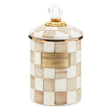MacKenzie-Childs Mocha Check Canister Medium - Cook N Dine