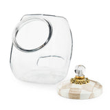 MacKenzie-Childs Mocha Check Cookie Jar with Lid - Cook N Dine