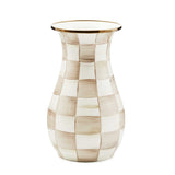 MacKenzie-Childs Mocha Check Tall Vase - Cook N Dine