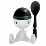 Alessi A di Cico Egg Cup with Salt Castor and Spoon - Black
