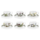 Portmeirion Botanic Garden Teacup and Saucer (Traditional) with Standard Motifs Set of 6 - Cook N Dine