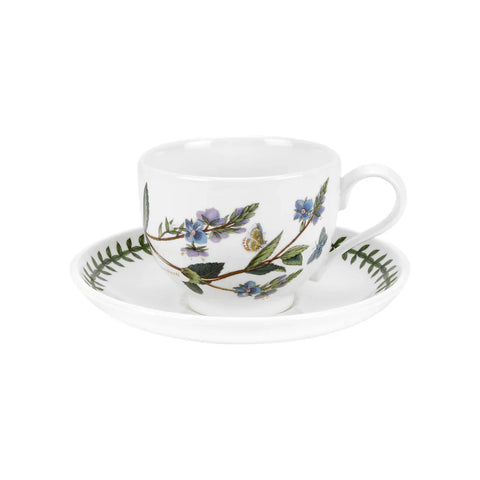 Portmeirion Botanic Garden Teacup and Saucer (Traditional) with Standard Motifs