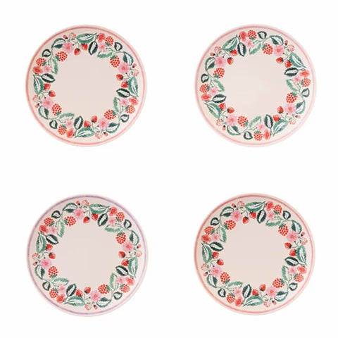Cath Kidston Raspberry Melamine Dinner Plate, Set of 4