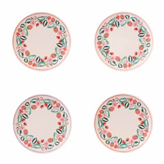 Cath Kidston Raspberry Melamine Dinner Plate, Set of 4