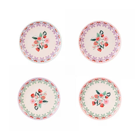 Cath Kidston Raspberry Melamine Side Plate, Set of 4