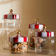 Alessi Circus Glass Storage Jar with Hermetic Lid 100cl