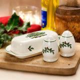 Spode Christmas Tree 3 Piece Hostess Set - Covered Butter & Salt & Pepper - Cook N Dine