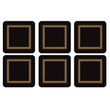 Pimpernel Classic Black Coasters Set of 6 - Cook N Dine