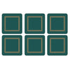 Pimpernel Classic Emerald Coasters Set of 6