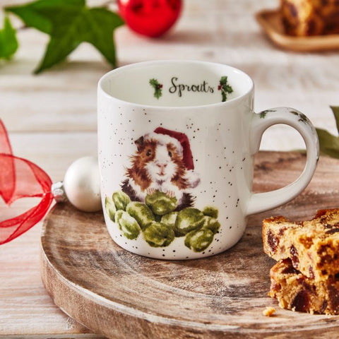 Royal Worcester Wrendale Designs Mug & Coaster Set Sprouts Guinea Pig