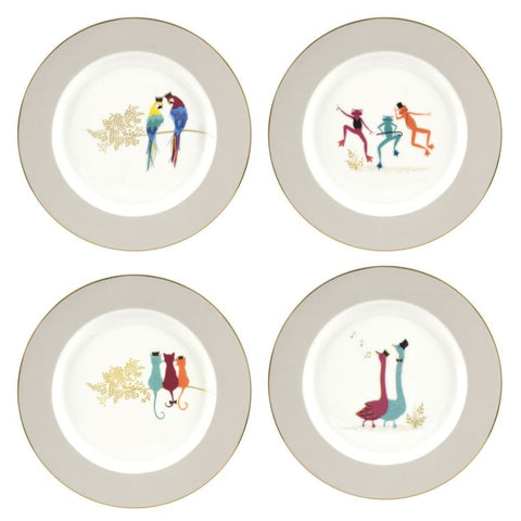 Portmeirion Sara Miller Piccadilly Dessert Plate Set of 4