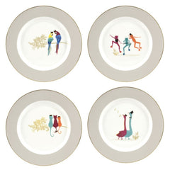 Portmeirion Sara Miller Piccadilly Dessert Plate Set of 4