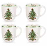 Spode Christmas Tree Cafe Mug, Set of 4