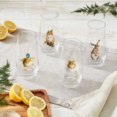Royal Worcester Wrendale Designs Hi Ball, Set of 4 - Assorted Country Animals
