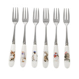 Royal Worcester Wrendale Designs Christmas Pastry Forks Set of 6 - Cook N Dine