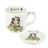 Royal Worcester Wrendale Designs Mug & Coaster Sprouts (Guinea Pig)
