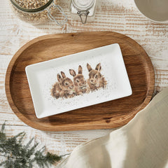 Royal Worcester Wrendale Designs Rectangular Tray - Rabbits