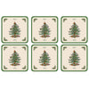 Pimpernel for Spode Christmas Tree Coasters Set of 6