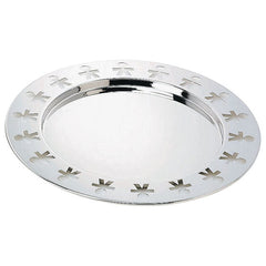 Alessi Girotondo Round Tray in 18/10 Stainless Steel