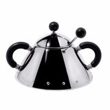 Alessi Michael Graves Stainless Steel Sugar Bowl with Spoon Black
