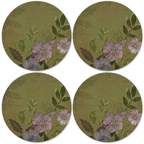 Pimpernel Autumn Green Round Placemats Set of 4