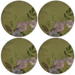 Pimpernel Autumn Green Round Placemats Set of 4