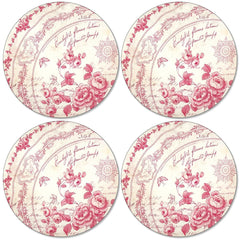 Pimpernel Red Archive Round Placemats Set of 4