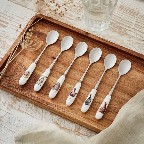 Royal Worcester Wrendale Designs Teaspoons Set of 6
