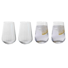Dartington Cheers! Optic Tall Tumbler, Set of 4