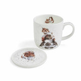 Royal Worcester Wrendale Designs Piggy In The Middle Mug & Coaster (Guinea Pig) - Cook N Dine