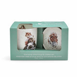 Royal Worcester Wrendale Designs Piggy In The Middle Mug & Coaster (Guinea Pig) - Cook N Dine