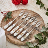 Royal Worcester Wrendale Designs Christmas Pastry Forks Set of 6 - Cook N Dine