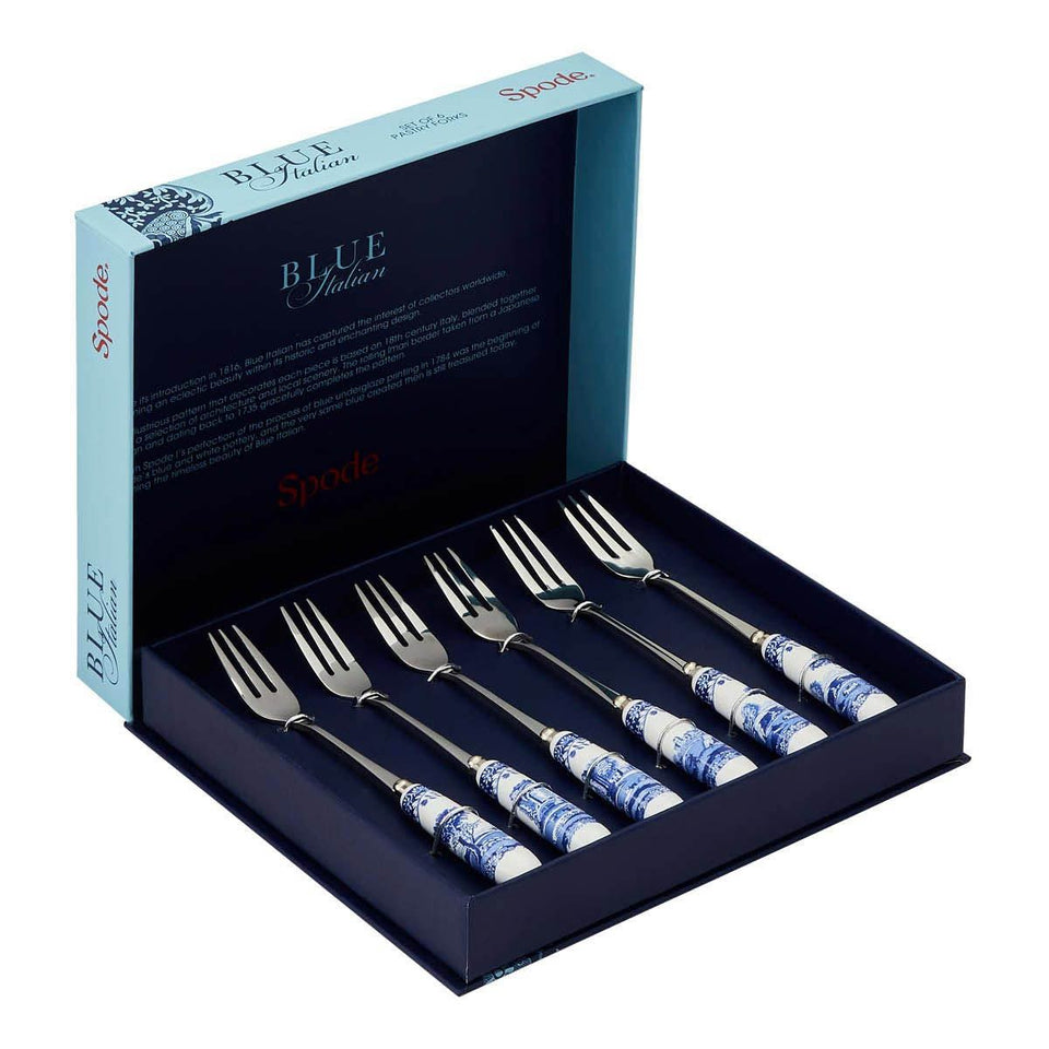 Spode Blue Italian Pastry Forks Set of – Cook n Dine