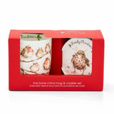 Royal Worcester Wrendale Designs Family Christmas Mug & Coaster Set (Birds) - Cook N Dine