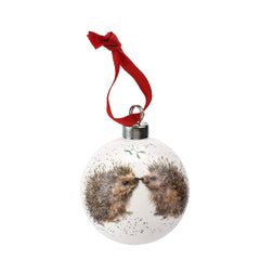 Royal Worcester Wrendale Designs Bauble - Hedgehugs