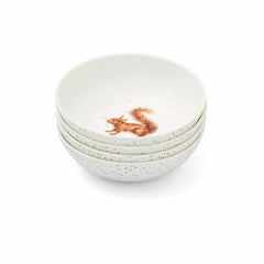 Royal Worcester Wrendale Designs Cereal Bowl (Squirrel) Set of 4