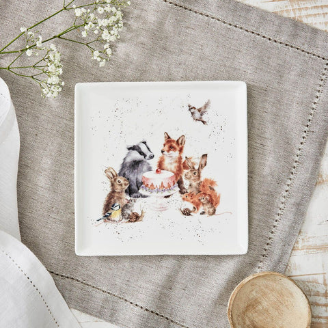 Royal Worcester Wrendale Designs Square Plate (Woodland Party)