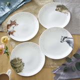 Royal Worcester Wrendale Designs Coupe Dinner Plate (Badger, Hedgehog, Fox, Owl) Set of 4 - Cook N Dine