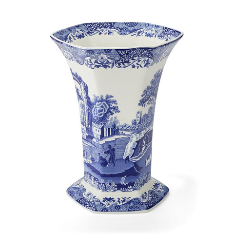 Spode Blue Italian Hexagonal Vase