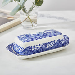 Spode Blue Italian Butter Dish