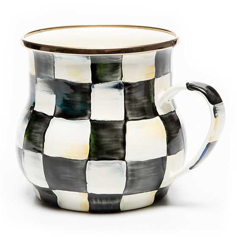 MacKenzie-Childs Courtly Check Enamel Mug