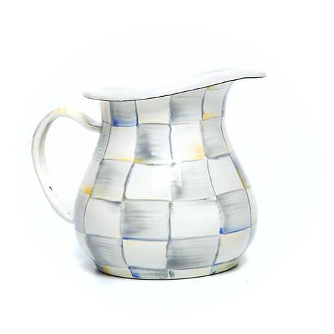 MacKenzie-Childs Sterling Check Enamel Creamer