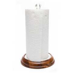 MacKenzie-Childs Sterling Check Wood Paper Towel Holder